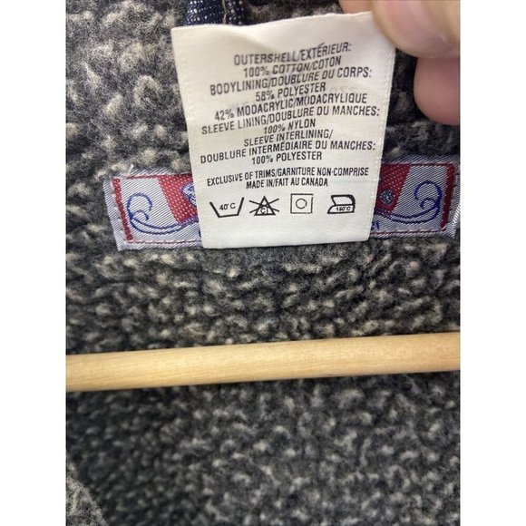 Vintage Silver Jeans Denim Sherpa Lined Jacket Men L Made in Cananda - Picture 9 of 9